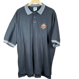 Dynasty Mens Baltimore Orioles Baseball Logo Polo Shirt XXL Black Short Sleeve